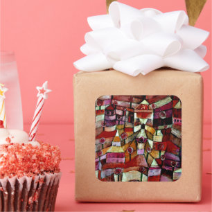 Sticker Carré Ose Garden, Paul Klee painting