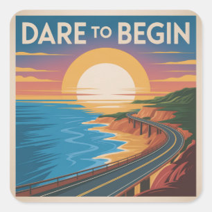 Sticker Carré Osez Commencer