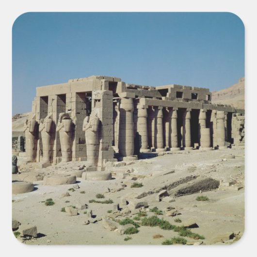 Sticker Carré Osiride figures Ramesses II flanquant les murs (Devant)