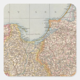 Sticker Carré Ost u Westpreussen, Prusse orientale et occidental