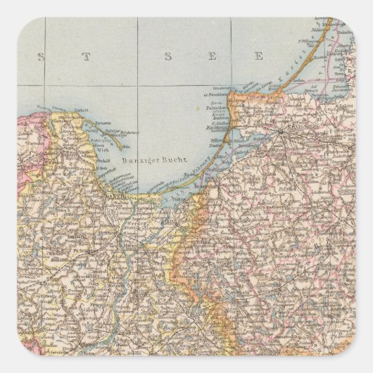 Sticker Carré Ost u Westpreussen, Prusse orientale et occidental (Devant)