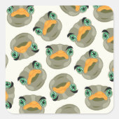 Sticker Carré Ostrich Bird Motif (Devant)