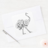 Sticker Carré Ostrich inspiré (Enveloppe)