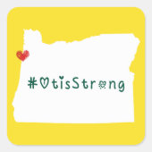 Sticker Carré Otis Strong Heart White (Devant)