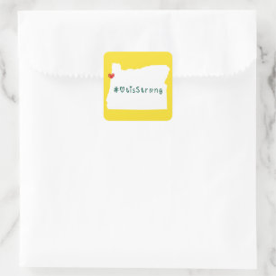 Sticker Carré Otis Strong Heart White