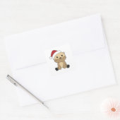Sticker Carré Otter Christmas Snow Winter Animals (Enveloppe)