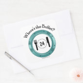 Sticker Carré Où est le Buffet ? (Enveloppe)