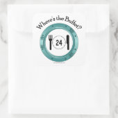 Sticker Carré Où est le Buffet ? (Sac)