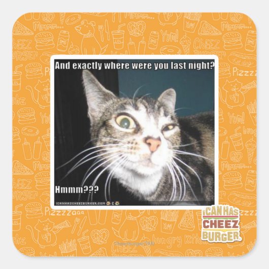 Sticker Carré Où étais-tu ? (Devant)