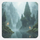 Sticker Carré Où les esprits ailés errent (Devant)