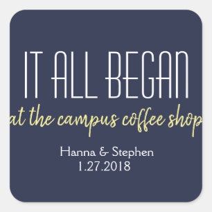 Sticker Carré Où tout a commencé l'histoire d'amour