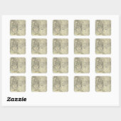 Sticker Carré Ouest américain (Feuille)