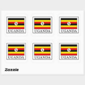 Sticker Carré Ouganda (Feuille)