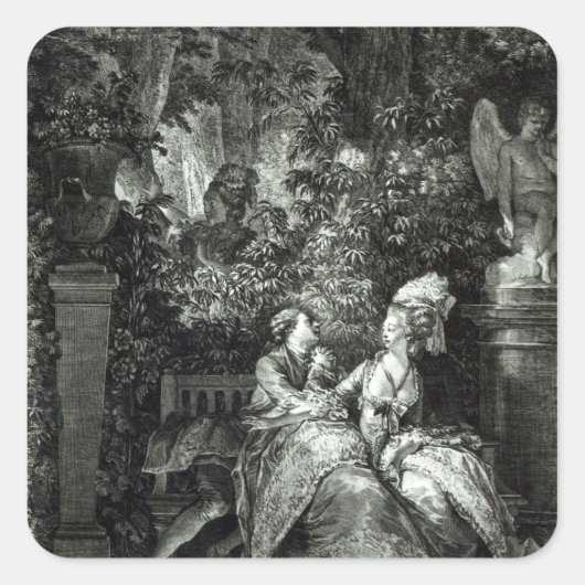 Sticker Carré Oui ou Non ? 1781, gravée par N. Thomas (Devant)