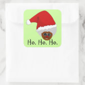 Sticker Carré Oui, Virginia, Il y a un Père Noël Noir (Sac)