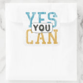 Sticker Carré Oui, vous pouvez (Sac)