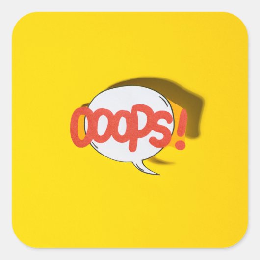 Sticker Carré Oups ! (Devant)