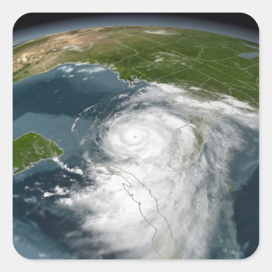 Sticker Carré Ouragan Dennis 3 (Devant)