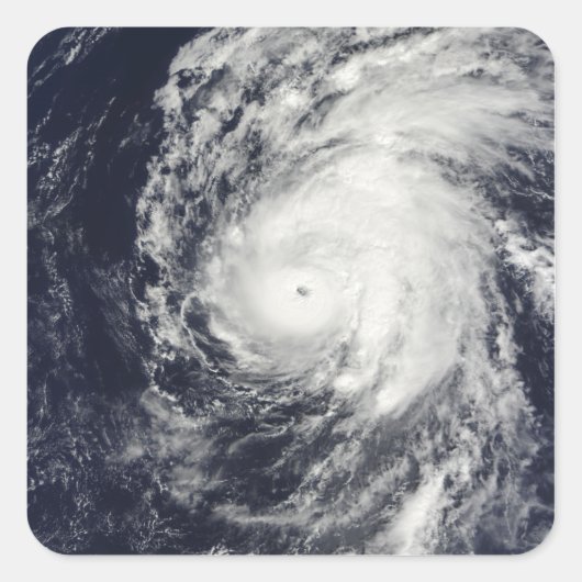 Sticker Carré Ouragan Neki à l'ouest d'Hawaii (Devant)