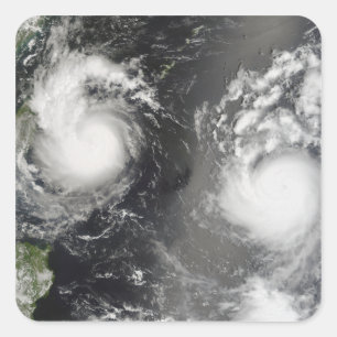 Sticker Carré Ouragan Saomai et tempête tropicale Bopha