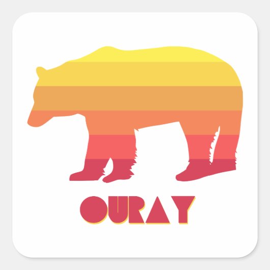 Sticker Carré Ouray Colorado Ouray (Devant)