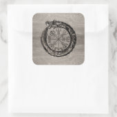 Sticker Carré Ouroboros avec Vegvisir (Sac)