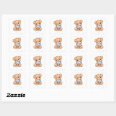 Sticker Carré Ours (Feuille)