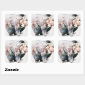 Sticker Carré Ours (Feuille)