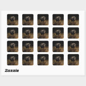 Sticker Carré Ours (Feuille)
