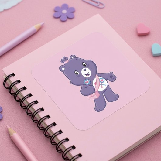 Sticker Carré Ours