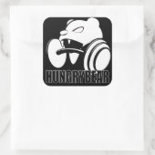 Sticker Carré Ours affamé (Sac)