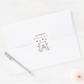 Sticker Carré Ours blanc en vacances en forêt (Enveloppe)