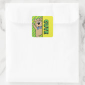 Sticker Carré Ours Boo-Boo mignon (Sac)
