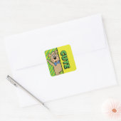 Sticker Carré Ours Boo-Boo mignon (Enveloppe)