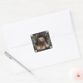 Sticker Carré Ours Cottagecore (Enveloppe)