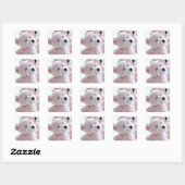 Sticker Carré Ours de bébé (Feuille)
