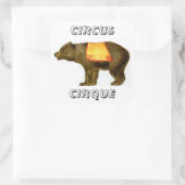 Sticker Carré Ours de cirque vintage (Sac)