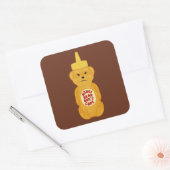 Sticker Carré Ours de miel (Enveloppe)