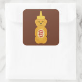 Sticker Carré Ours de miel (Sac)