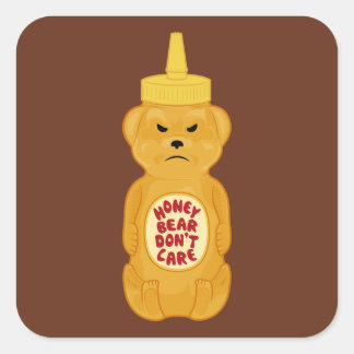 Sticker Carré Ours de miel