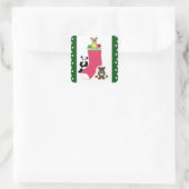 Sticker Carré Ours de Noël (Sac)