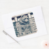 Sticker Carré Ours de pierre (Enveloppe)