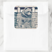 Sticker Carré Ours de pierre (Sac)