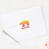 Sticker Carré Ours de Yellowstone (Enveloppe)
