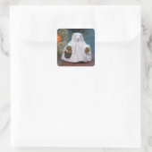 Sticker Carré Ours Dinky Petit Fantôme (Sac)