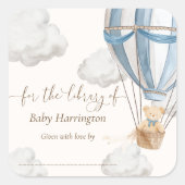 Sticker Carré Ours en Attente Ourson pour l'ex-libris de la bibl (Devant)