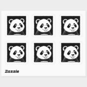 Sticker Carré Ours géant Panda (Feuille)