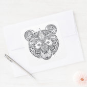 Sticker Carré Ours inspiré (Enveloppe)