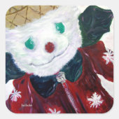 Sticker Carré Ours Jingle (Devant)