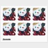 Sticker Carré Ours Jingle (Feuille)